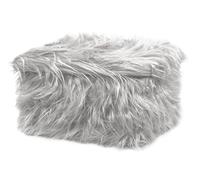 Pouf Contenitore Salotto/Camera Quadrato Con Pelo Modello Double Yeti In Tinta U