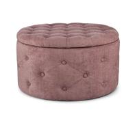 POUF CONTENITORE SCARPE ALTRO LEGNO TESSUTO IMBOTTITO CAMERA SALOTTO ERNESTINE