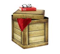 Pouf contenitore Sgabello pieghevole Cubo portaoggetti Puff salvaspazio 100 kg
