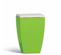 Pouf contenitori cuscino in ecopelle bianco o grigio Sgabello contenitore verde