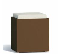 Pouf contenitori cuscino in ecopelle grigio bianco Sgabello contenitore marrone