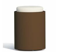 Pouf contenitori cuscino in ecopelle grigio bianco Sgabello contenitore marrone
