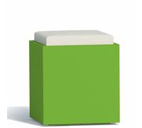 Pouf contenitori cuscino in ecopelle grigio o bianco Sgabello contenitore verde