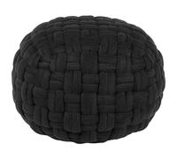 Pouf Cotone nero Intrecciato a Mano Interno in EPS 45 x 35 cm Hopa