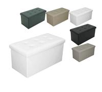 POUF DIVANO CONTENITORE PUFF PANCA BAULE CASSAPANCA ECOPELLE POGGIAPIEDI POLTRON