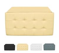 POUF DIVANO CONTENITORE PUFF PANCA BAULE CASSAPANCA ECOPELLE POGGIAPIEDI POLTRON