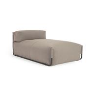 Pouf divano modulare longue schienale outdoor Square verde e alluminio nero 165 x 101 cm