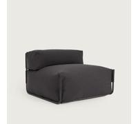 Pouf divano modulare schienale 100% outdoor Square grigio scuro