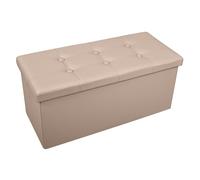 POUF ECOPELLE CONTENITORE DOPPIO IMBOTTITO 76x34x34h PUFFO PUFF POGGIAPIEDI
