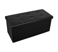 POUF ECOPELLE CONTENITORE DOPPIO IMBOTTITO 76x34x34h PUFFO PUFF POGGIAPIEDI