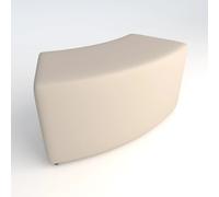 Pouf Ecopelle Ignifugo Curvo 45. H 46 Bianco Per Ambienti Scolastici Innovativi