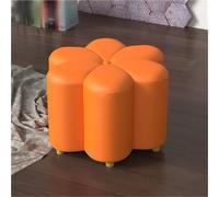 Pouf floreale arancione a forma di fiore per soggiorno, camera da letto, regali di nozze e decorazioni per la casa, elegante cuscino decorativo ottomano