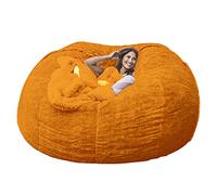Pouf gigante in finta pelliccia, per adulti, morbido, rotondo, accogliente, per soggiorno, 180 × 90 cm, elegante pezzo d'accento