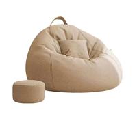 Pouf gigante in pelliccia morbida e accogliente con supporto per la schiena, design semplice in tinta unita, per adulti, soggiorno, camera da letto, uso universitario, massimo comfort