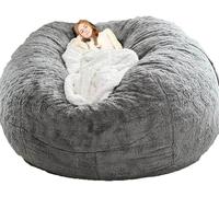 Pouf gigante per adulti 2,1 m (grigio) - comodo pouf divano per soggiorno o camera da letto, adatto per 1,60 m, 1,80 m, 2,10 m, imbottitura non inclusa