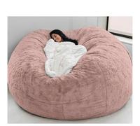 Pouf gigante rosa lavabile (senza imbottitura) 2,1 m poltrona lounge per feste e relax in morbida pelle 180 x 90 cm mobili per la casa