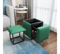Pouf girevole 5 in 1 con rotelle girevoli, design impilabile, ideale per soggiorno e camera da letto, realizzato con panno tecnico per una maggiore durata e mobilità