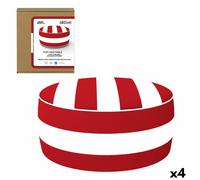 Pouf Gonfiabile Aktive A strisce Coloniale 53 x 23 x 53 cm [4 Unità]