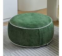 Pouf gonfiabile per interni con pompa ad aria, 53 x 25 cm, in morbida ciniglia, poggiapiedi, con manico portatile, cuscino rotondo da pavimento per soggiorno, camera da letto e camera dei bambini