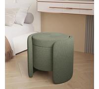 Pouf imbottito in finta pelliccia con contenitore, comodo pouf ottomano per camera da letto e soggiorno - poltrona senza braccioli