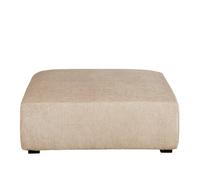 Pouf imbottito in tessuto a coste beige