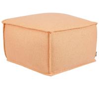 Pouf in cotone arancione imbottito con EPS di forma quadrata 50 x 50 cm Sherali