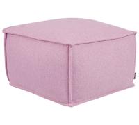 Pouf in cotone rosa imbottito con EPS di forma quadrata 50 x 50 cm Sherali