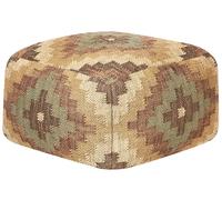 Pouf in iuta in stile etnico multicolore 50 x 50 cm Maguri