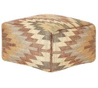Pouf in iuta multicolore 50 x 50 x 30 cm DEEPOR