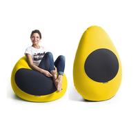 Pouf in microfibra elastica traspirante X-Drop 70x40xh140 cm colore Giallo giallo