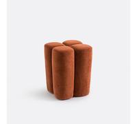Pouf in poliestere vintage, Mariane Marrone TU