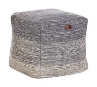 Pouf in tessuto grigio chiaro 40 x 40 cm Hirri