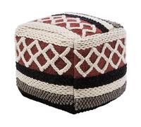 Pouf in tessuto multicolore 42 x 48 cm Sagar