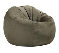 Pouf in Velluto a Coste Senza Imbottitura, Poltrona a Sacco, Pouf da Salotto, Angolo, Gioco, Film per Il Relax All'aperto e al Chiuso(Dust Green,D80cm-2.6ft-Cover)