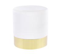 Pouf in velluto bianco e oro 39 cm SOPHIA