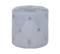 Pouf in velluto color grigio chiaro Corolla