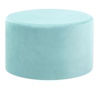 Pouf in velluto color verde menta Millen