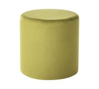Pouf in velluto di colore verde oliva Lovett