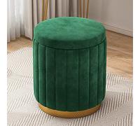 Pouf in velluto, poggiapiedi imbottito con scomparto nascosto, perfetto per la camera da letto, il trucco e la decorazione del soggiorno
