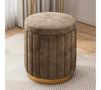 Pouf in velluto, poggiapiedi imbottito con scomparto nascosto, perfetto per la camera da letto, il trucco e la decorazione del soggiorno