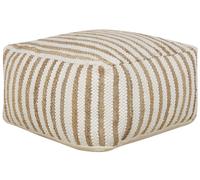 Pouf iuta bianco e beige 60 x 30 cm ALMATTI