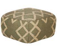 Pouf iuta verde e beige 50 x 50 cm GOPI
