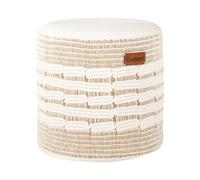Pouf juta bianco e beige ABTIN