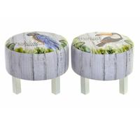POUF LEGNO SGABELLO POUF CUBO POLTRONA DESIGN POGGIAPIEDI IMBOTTITO