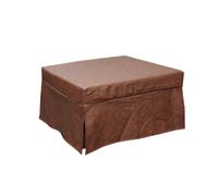 Pouf lettino pieghevole 75X75X43 cm Beny imbottito ECO PELLE sfoderabile