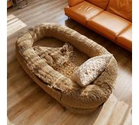 Pouf letto extra large, super morbido e lavabile, in finta pelliccia, ideale per rilassarsi e rilassarsi