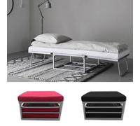 Pouf letto reclinabile in microfibra moderno divano letto estraibile pouff | 23