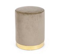 Pouf Lucilla in Tessuto effetto Velluto Tortora