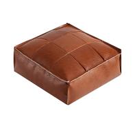 Pouf marocchino ottomano poggiapiedi quadrato in finta pelle, versatile, cuscino da pavimento, elegante accessorio per soggiorno, camera da letto e decorazione per la casa