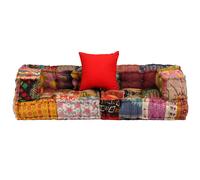vidaXL Pouf Modulare a 2 Posti in Tessuto Patchwork